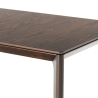 Mesa de comedor extensible 160-240x90cm en madera de nogal oscuro Komodo Wood Rebajas
