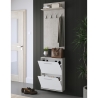Mueble de entrada con zapatero de dos puertas y perchero Plaka Cemento Venta