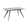 Mesa de comedor extensible con tablero de cerámica 140-200x81cm Onice Rebajas