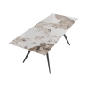 Mesa de comedor extensible con tablero de cerámica 140-200x81cm Onice Oferta