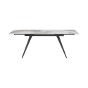 Mesa de comedor extensible con tablero de cerámica 140-200x81cm Onice Descueto