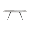 Mesa de comedor extensible con tablero de cerámica 140-200x81cm Onice Descueto