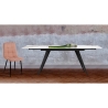 Mesa de comedor extensible con tablero de cerámica 140-200x81cm Onice Stock