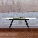 Mesa de comedor extensible con tablero de cerámica 140-200x81cm Onice Elección