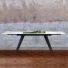 Mesa de comedor extensible con tablero de cerámica 140-200x81cm Onice Elección