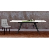 Mesa de comedor extensible con tablero de cerámica 140-200x81cm Onice Modelo