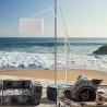 Lámpara de pie blanca ajustable de metal h210 cm Sayonara White Descueto