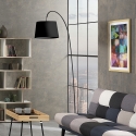 Lámpara de pie negra minimalista con base de cemento h210 cm Romina Black Oferta