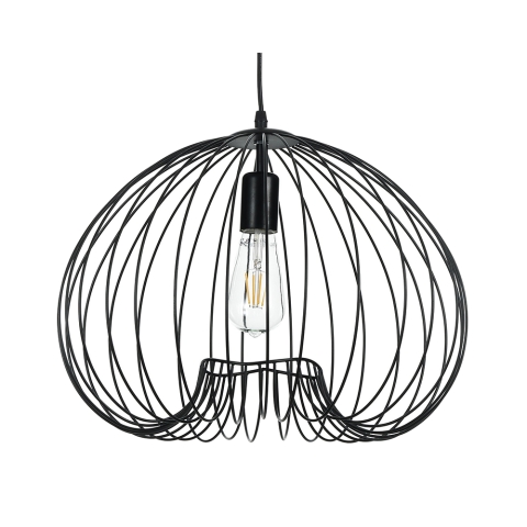 Lámpara de techo moderna de metal negro con cable ajustable Ø42 Lynton B Promoción