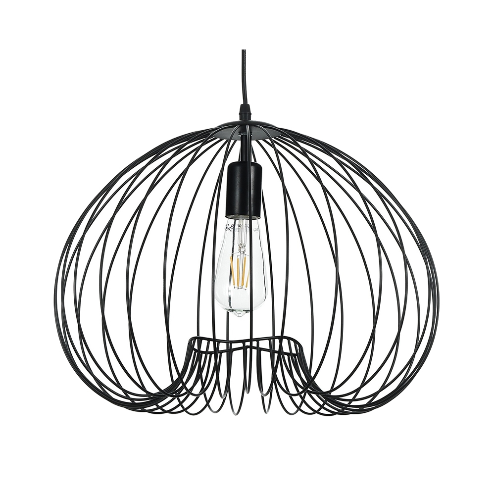 Lámpara de techo moderna de metal negro con cable ajustable Ø42 Lynton B Promoción Lámpara de techo moderna de metal negro con cable ajustable Ø42 Lynton B Promoción