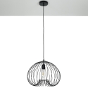 Lámpara de techo moderna de metal negro con cable ajustable Ø42 Lynton B Rebajas