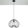 Lámpara de techo moderna de metal negro con cable ajustable Ø42 Lynton B Rebajas