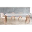 Juego de 4 sillas de terciopelo estilo escandinavo para salón cocina Smart Soft Stock