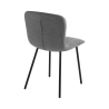 Set de 4 sillas modernas de tela para cocina, sala de estar y comedor Karya Catálogo