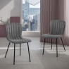 Set de 4 sillas modernas de tela para cocina, sala de estar y comedor Karya Venta