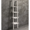 Estantería de pared blanca escalonada 4 estantes moderna h180cm Little Peoria Stock