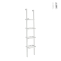 Estantería de pared blanca escalonada 4 estantes moderna h180cm Little Peoria Promoción
