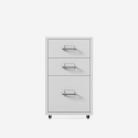 Cajonera de oficina de metal blanco 3 cajones con ruedas Layt M Venta