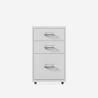 Cajonera de oficina de metal blanco 3 cajones con ruedas Layt M Venta