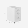 Cajonera de oficina de metal blanco 3 cajones con ruedas Layt M Oferta