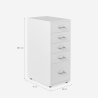 Cajonera de oficina para documentos con 5 cajones y ruedas Layt XL Oferta