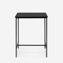 Mesa alta de 70x70 cm para bar cocina y cafetería de metal blanco y negro Zakis Oferta