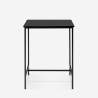 Mesa alta de 70x70 cm para bar cocina y cafetería de metal blanco y negro Zakis Oferta