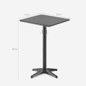Mesa alta de 105 cm negra para bar y cafetería con gancho para colgar bolsos Jotor+ Rebajas