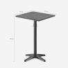 Mesa alta de 105 cm negra para bar y cafetería con gancho para colgar bolsos Jotor+ Rebajas