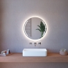 Espejo de baño redondo de 75 cm retroiluminado con led y bluetooth ETR129-S Promoción