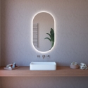 Espejo de baño ovalado retroiluminado con led y sistema antivaho ETR117 Promoción