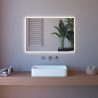 Espejo de baño con bordes pulidos y luz táctil retroiluminado 110x80 cm ETR108 Promoción
