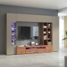 Mueble modular para sala de estar moderna con vitrina y librería Egypt WT Promoción