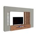Mueble modular para sala de estar moderna con vitrina y librería Egypt WT Venta