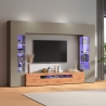 Mueble modular moderno para sala de estar con soporte para TV y 2 vitrinas Egypt TW Promoción