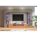 Mueble modular moderno para sala de estar con soporte para TV y 2 vitrinas Egypt TW Oferta