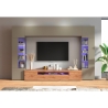 Mueble modular moderno para sala de estar con soporte para TV y 2 vitrinas Egypt TW Oferta