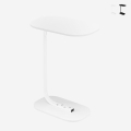 Mesa auxiliar de salón lateral para sofá colores blanco y negro Kavet Promoción