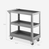 Carrito de herramientas de metal con 3 estantes y ruedas Kerey Plus 