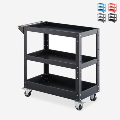 Carrito de herramientas de metal con 3 estantes y ruedas Kerey Plus Promoción