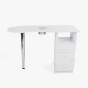 Mesa para manicura con aspiradora cajones y poste cromado Leopard Catálogo