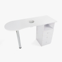 Mesa para manicura con aspiradora cajones y poste cromado Leopard Promoción
