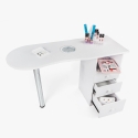Mesa para manicura con aspiradora cajones y poste cromado Leopard Características