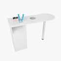 Mesa para manicura con aspiradora cajones y poste cromado Leopard Precio
