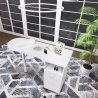 Mesa para manicura con aspiradora cajones y poste cromado Leopard Rebajas