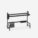 Escurridor de platos vertical de cocina para fregadero color negro y blanco Nalan Rebajas