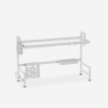 Escurridor de platos de cocina vertical sobre fregadero 105x27x56cm Nalan Plus Rebajas