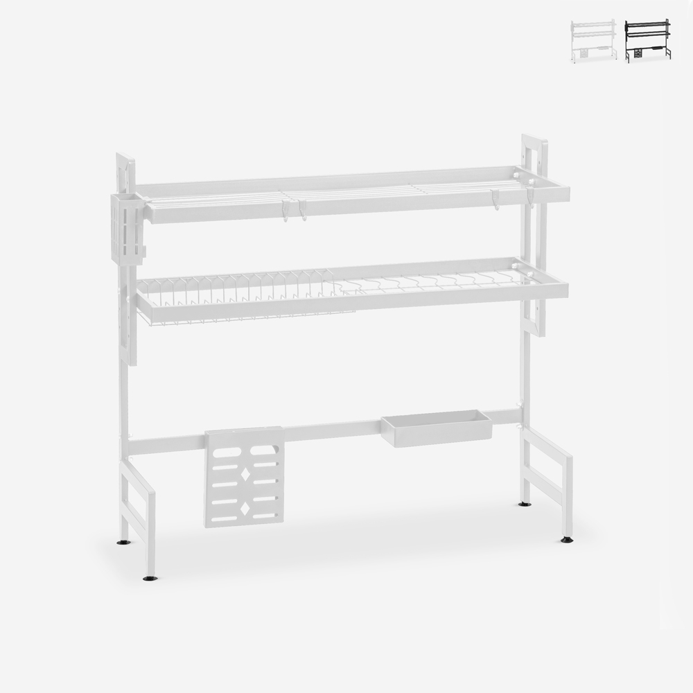 Escurridor de platos de cocina vertical sobre fregadero compacto 95x27x79 Teket Promoción Escurridor de platos de cocina vertical sobre fregadero compacto 95x27x79 Teket Promoción