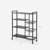 Carrito verdulero de metal con ruedas 80x32x108 cm Faris Oferta