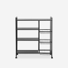 Carrito de cocina verdulero con ruedas y 4 estantes 90x32x108 cm Faris Plus Venta